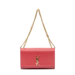 YVES SAINT LAURENT イヴサンローラン ミディアム ケイト 赤 グレイン ド プードル レザー A