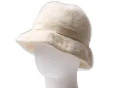 【お得なクーポン配布中!】 90s イギリス製 カンゴール ファー バケット ハット レディース フリーサイズ / 90年代 オールド 帽子 ベルト付き 毛足 英国製 ナチュラル