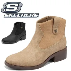 【新品 箱あり】SKECHERS スケッチャーズ レディース サイドゴア ショートブーツ 幅広 軽量 滑りにくい 疲れない 膝腰ラク 秋冬 春 新作 人気 大きいサイズ 黒 ベージュ おしゃれ ブランド 通勤 ウォーキングシューズ 50代 114257