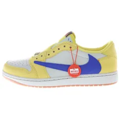NIKE (ナイキ) ×Travis Scott WMNS Air Jordan 1 Retro Low OG Canary トラヴィススコット ウィメンズ エアジョーダン1 カナリー ローカットスニーカー DZ4137-700