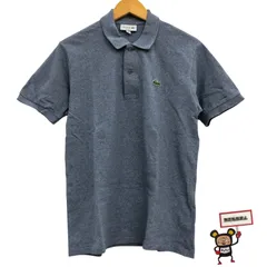 70.LACOSTE L.12.64 ポロシャツ (杢・半袖) Classic Fit ブルー