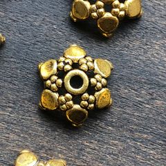 チベタン 座金 スノー 金古美 約10mm【50個セット】