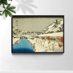 A2サイズ 歌川広重 ポスター 東都名所 芝赤羽根之雪 浮世絵 錦絵