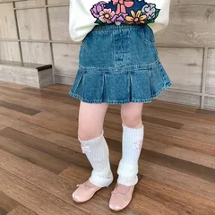 子供服 ガールズ デニムスカート 女の子 スカート ショート丈 夏服 Aライン シンプル カジュアル 通学 ファッション