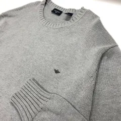 DOCKERS ニットセーター ロゴ刺繍 グレー メンズL
