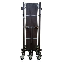 アルマックス EXG1240G-B アルミゲート（ブラウン） W4.0×H1.27m 傾斜地対応 伸縮フェンス キャスターゲート 仮設ゲート クロスゲート 仮設ゲート アルミ 門扉 伸縮門扉 ALMAX (新古品） 