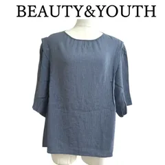 BEAUTY&YOUTH UNITED ARROWS　ユナイテッドアローズ　 レディース　ブラウス　クレープ　バルーンスリーブ　ブラウス 　ブルー　F