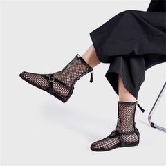 送料無料 ブーツ型サンダル メッシュ レディース パンプス フラット ペタンコ シューズ パーティ メッシュ素材 夏コーデ ビーチサンダル スリッパ ストラップ 夏 春 靴 軽い 柔らかい 歩きやすい 疲れにくい 痛くない 大人 上品