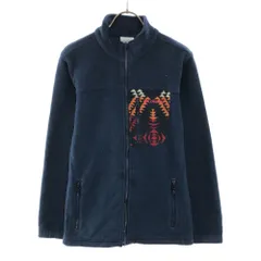 コロンビア ロゴ刺繍 フリースジャケット L ネイビー Columbia アウトドア PL3054 レディース