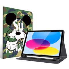 新品 iPad 第10世代 ケース (2022)対応 10.9インチ ペン収納 軽量 薄型 Apple Pencil 収納可能 ワイヤレス充電対応 オートスリープ/ウェイク機能対応 かわいい 人気オシャレ キャラクターシェル iPad 第10世代 カバー（DK