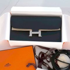 HERMES コンスタンス トゥ・ゴー Constance To Go Long Wallet Caban x Silver