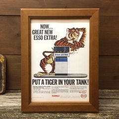 Esso 타이거 레트로 미니 포스터 B5 금액 ◆ ESSO 가소스타 오일 복제 광고 FB5-415