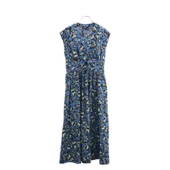 ケイトスペード Kate Spade ワンピース バタフライ トス ポプリン ボウ ワンピース ブルー マルチカラー ブルー コットン バタフライ トス ポプリン ボウ ワンピース ブルー マルチカラー レディース 未使用