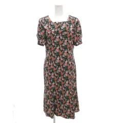 ユキトリイ YUKI TORII 美品 ワンピース 半袖 ミモレ ロング 9 マルチカラー 花柄 /AE