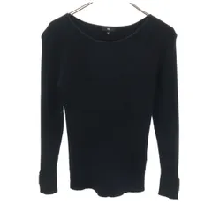 PLST プラステ 長袖 リブ ニット M ブラック レディース 古着