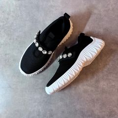 クリスタルベルトスニーカー BLACK