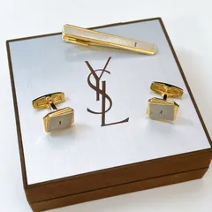 ★良品★ イヴサンローラン ネクタイピン カフス セット ゴールド シルバー