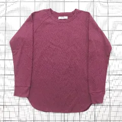 ◇ ⊇ INHERIT インヘリット 裏起毛 カジュアル 長袖 クルーネックロングカットソー サイズM ボルドー系 メンズ E  【1508250013102】