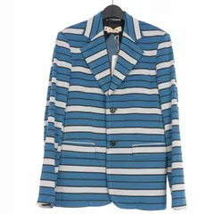マルニ MARNI 22SS ボーダー テーラードジャケット ブレザー 46 ブルー 青 国内正規 GUMU0082U0UTN893のサムネイル
