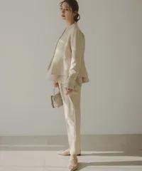 夢展望公式 [新品未使用] オケージョンママスーツ [ベージュ] 他カラー別ページ有 rectangle スーツ フォーマルスーツ（３点セットスーツ） 534218-02