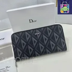 【今日WTO】Dior ディオール ロングジッパー財布 頭層牛皮製、表側ロゴ添え、ダブル区画で収納力充実-WTO輸入2-PE25