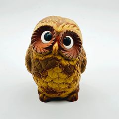 ヴィンテージのミッドセンチュリー風陶器製フクロウの置物 - メルカリ