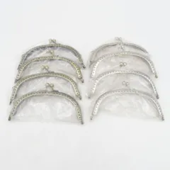 がま口 キスロック 口金パーツ 12.5cm 8個セット アンティーク調 ゴールド シルバー ボール 未使用品