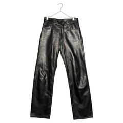 Aero(エアロ) Leather biker pants レザー バイカー パンツ 28 ブラック