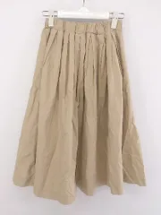 ◇ N Natural Beauty Basic 膝下丈 フレア スカート サイズM ベージュ レディース P  【中古】 【1208300007197】