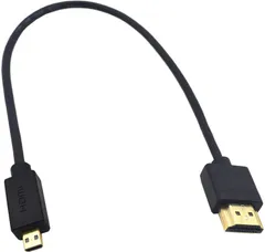 【在庫セール】Duttek Micro HDMI to HDMI 変換 ケーブル マイクロHDMI to HDMI オス オス 4K 3DフルHD イーサネット対応 GoPro テレビ TV デジカメ ビデオ アクション カメラ (30cm micro HDM