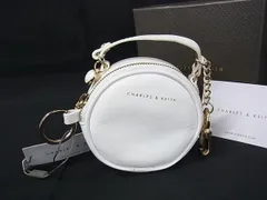■極美品■ CHARLES & KEITH チャールズアンドキース レザー マルチポーチ マルチケース 小物入れ レディース オフホワイト系 DK4188