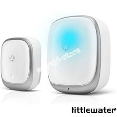 ワイヤレスチャイム 玄関チャイム 電池不要 自動発電 音と光で呼び出しチャイムセット 7色led提示4段階音量調節38曲選択 防水防塵 介護呼び