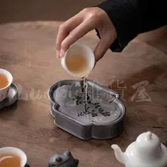 大ぶり 錫製 茶壺 飾り壺 錫半造 上錫 松竹梅図 桐箱入