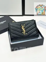 【今日特価】YSL（サンローラン） ブラック ミニウォレット 送料無料 在庫限定セール価格！