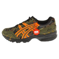 ASICS(아식스) 21AW×A BATHING APE TIGER GEL-1090 어베이싱 에이프 타이거 겔 로우 컷 스니커 카키/오렌지 US10/28cm 1023A061-200