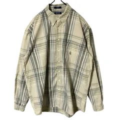 XL ノーティカ チェック ボタンダウン オーバーサイズ シャツ メンズ 長袖