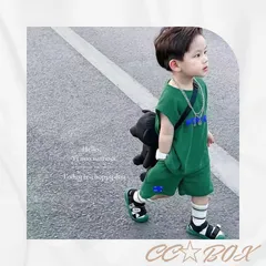 キッズワッフルファッション・サマーシーズンスタイル・ノースリーブ＋ショーツセット・めちゃカワセットアップ♪