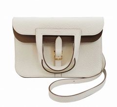 【新品・二色使い希少カラー】エルメス HERMES アルザン25　クレ×ベージュドゥ 　ヴェルソ3way