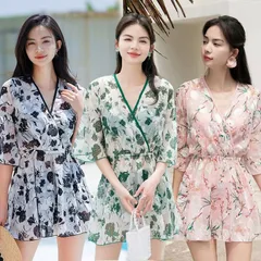 水着 レディース ビキニ 体型カバー 3点セット ラッシュガード ショートパンツ タンキニ パット付き 女性 可愛い セパレート プール ハイウエスト 大きいサイズ  セクシー 温泉 海水浴 旅行 qiner07