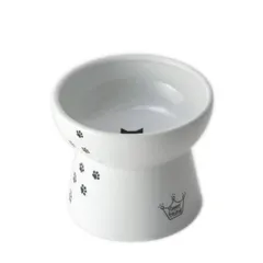 【新品・4営業日で発送】猫壱 脚付フードボウルL シリコン付き 猫柄のサムネイル