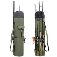 釣竿ケース ロッドケース  釣り道具 多機能収納 大容量 ソフト 5本釣りロッド挿入可 釣り用バッグ 軽量持ち運び便利 手提げ肩掛け可 椅子挿入可能 釣り竿 ケース ロッドスタンド