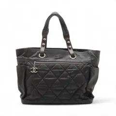 【最終お値下げ中】シャネル パリビアリッツ MM ブラック トート A4可 シャネル パリビアリッツMM コーティングキャンバス トート