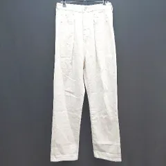 ◇ Classical Elf ハイウエスト タック ジーンズ デニム カジュアル テーパードパンツ サイズM アイボリー レディース E  【1304210001048】