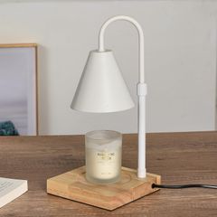 【新着商品】アロマキャンドルウォーマー [無段階調光/予備電球/マニュアル付き] アロマウォーマー/オリジナルパッケージ タイマー付き プレゼントに キャンドルウォーマー (白)