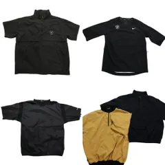 古着卸 まとめ売り プルオーバー ジャケット 5枚セット (メンズ M /L /XL ) バイカラー ナイキ スタンドカラー ハーフジップ 古着 NB2841