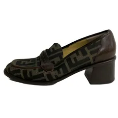 【未使用】FENDI ズッカ柄 ローファー パンプス 本革 ブラック 23.5 2025年最新】フェンディ ローファーの人気アイテム - メルカリ