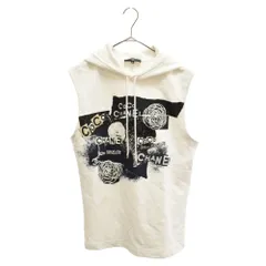 CHANEL (シャネル) COCO フロントスパンコールロゴプリント装飾ノースリーブスウェットパーカー ホワイト レディース P63297K48933パーカーのサムネイル