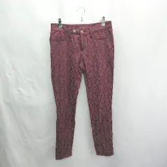 ◇ Θ LOWRYS FARM ローリーズファーム 柄物 カジュアルパンツ サイズM レッド レディース E  【1502180011566】