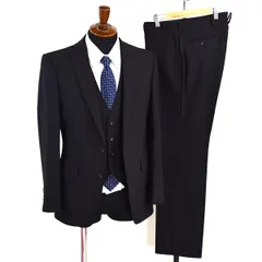 パーソンズ フォーメン 3ピース 2つボタン シングルスーツ M YA5 ブラック ノータック 極 定番 人気 通勤 営業 PSU9W84 合物 春秋  5XC028 【送料無料】【中古】【メンズビジネス】202503