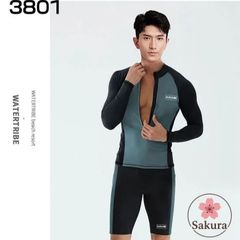 水着 セパレート 水陸両用 メンズ フィットネス 長袖 サーフパンツ 水泳パンツ スイムパンツ スイミング 水泳 練習用 スパッツ ウェットス
